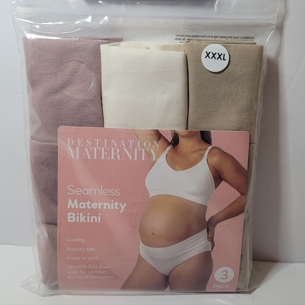 Destination Maternity Seamless Bikini 3 Pack Panties Size XXXL